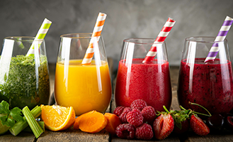Les jus de fruits frais